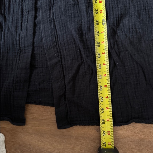 Aritzia Wilfred Free Sail Midi Dress Button Front Shirt Gauze Black Medium - Picture 5 of 8